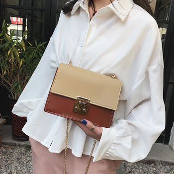 

High-quality Western female bag 2020 new simple one-shoulder net red small square bag retro chain crossbody bag