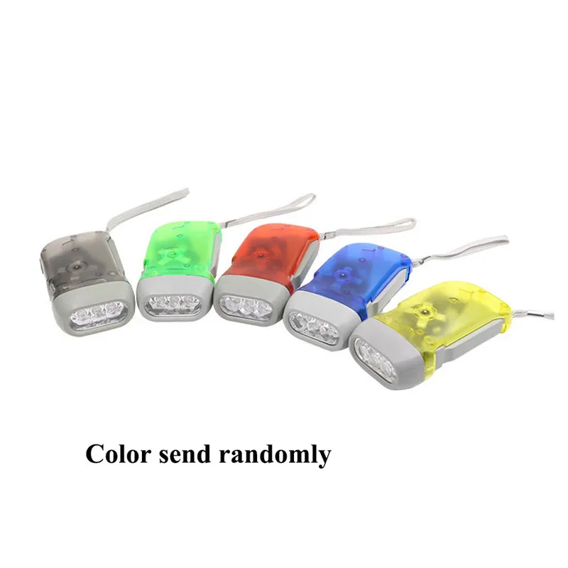 

2019 Flashlight Torch Dynamo Crank Power Wind Up LED Visible Distance Up to 5 Meter Press Crank Camping Lamp Light