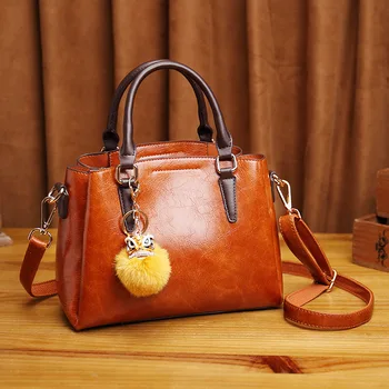 

Women Bags 2020 new Designer Handbags Vintage Oil Wax leather Luxury Handbag High Quality ladies Crossbody Hand Bags For Women