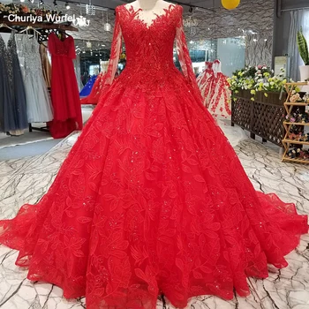 

LS34444 celebrity red celebrate beauty cheap evening dress long tulle sleeve lace up back occasion dresses with train real price