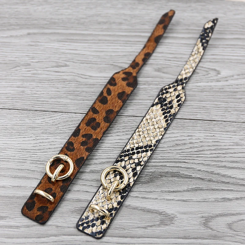 STRATHSPEY snake bracelet for women vintage leather bracelets& Bangles handmade leopard bracelets femme pulseras