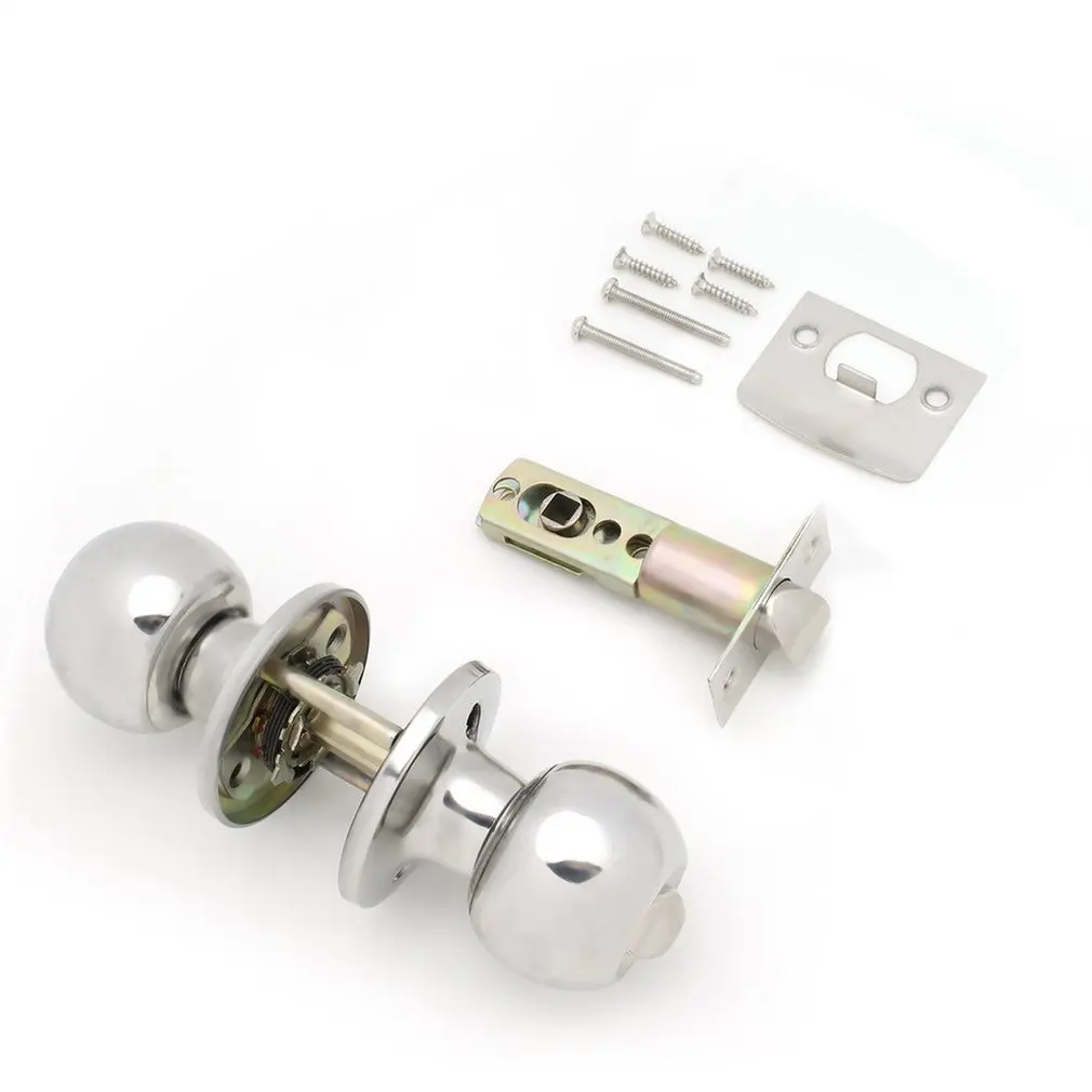 

Durable Spherical Stainless Steel & Copper Material Door Handle Knob Latch Set