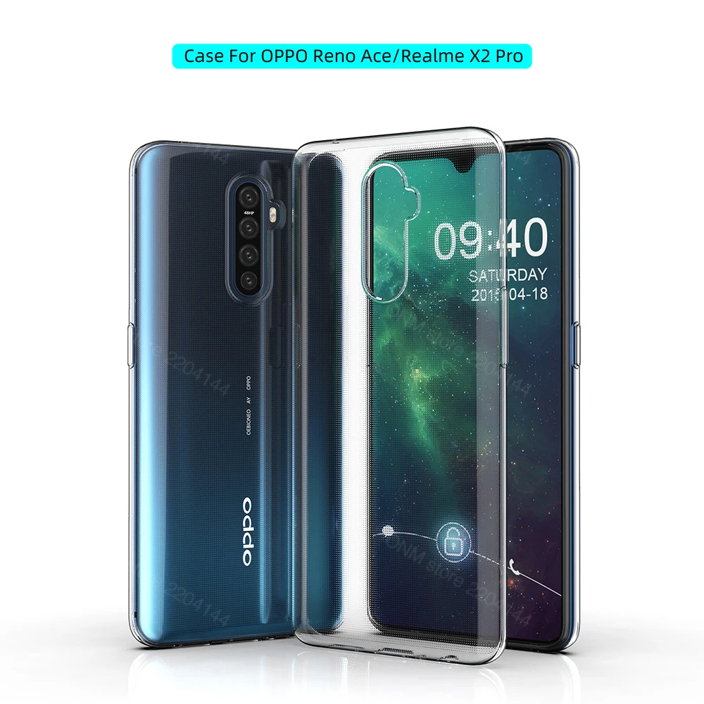 Чехол Realme X2 для Pro прозрачный силиконовый чехол бампер из ТПУ мягкий прозрачная