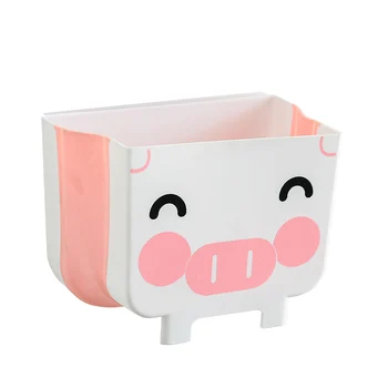 

Foldable Trash Can Door Hanging Folding Garbag Bucket Kitchen Bathroom Toilet Waste Storage SDF-SHIP