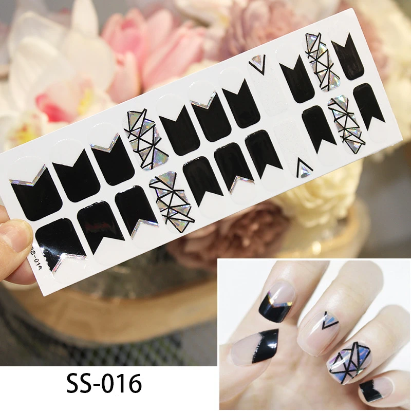 22 советы/лист стикеры 3D на ногти Nail Art маникюрный Водные Переводные картинки дизайн ногтей украшения наклейки клей водные переводные наклейки - Цвет: SS-016