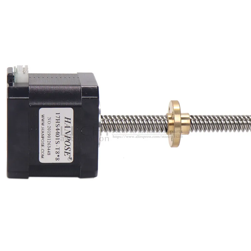 17HS4401S-T8 40 мм Nema17 винт шаговый двигатель L310MM с Медь гайка привести 2/4/8 мм для 3D Электрический мотор двери