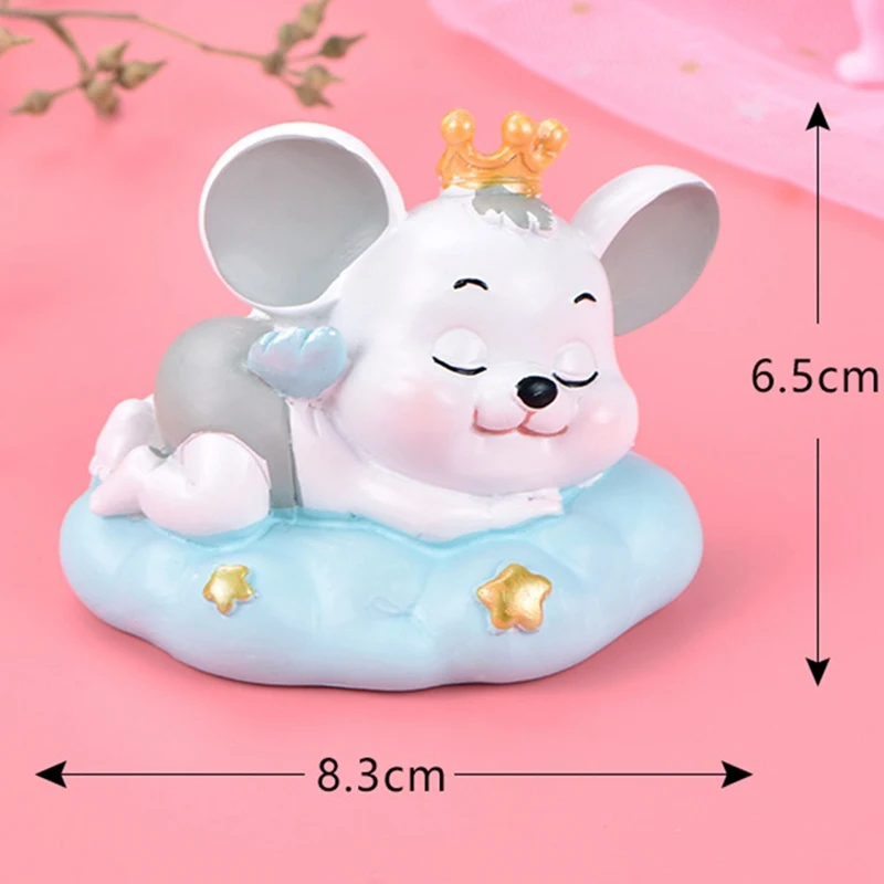 Car Ornament PVC Cute Shaking Head Mouse Automobiles Interior Dashboard Swing Nodding Doll Decoration Ornaments Toys Gift