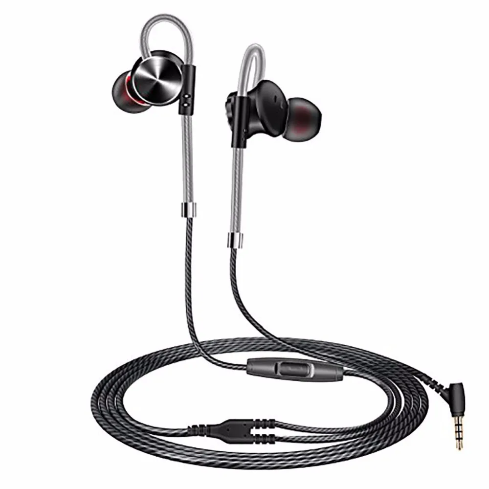 DR20 HiFi Sport Ecouteur 3 5mm Jack Dynamic Stereo Bass In Ear Headphons with Microphone for Xiaomi Iphone Samsung