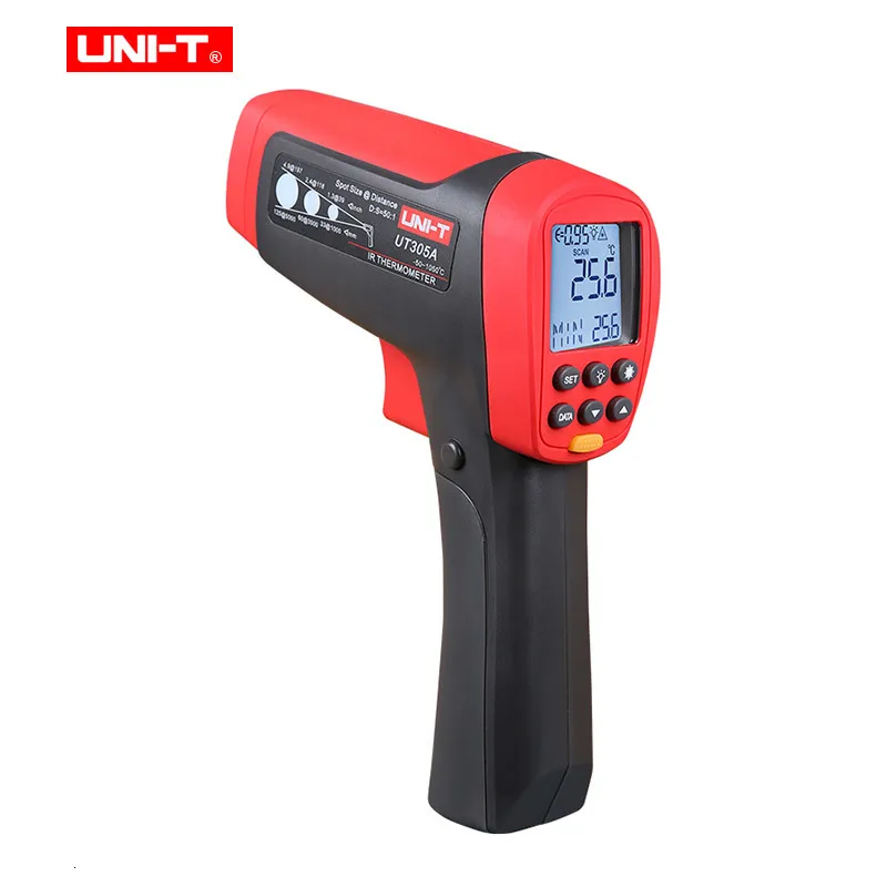 Бесконтактный измеритель температуры UNI-T UT305A UT305C инфракрасный температурный пистолет для хранения данных лазерный ИК инфракрасный термометр для хранения данных