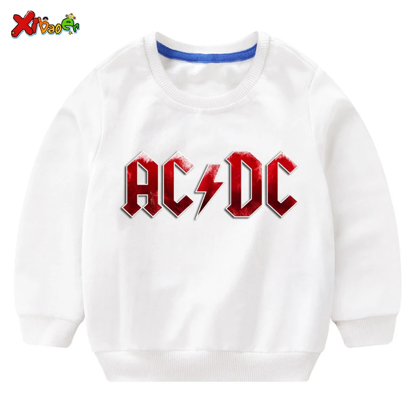 kids sweatshirts toddler boys sweatshirts autumn ACDC Kids fashion Sweatshirt white baby girl Cotton Pullover cute long sleeves