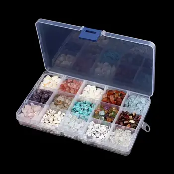 

15types/box 5-8mm Irregular Natural Stone Bead Freeform Gravel Loose Beads Diy Material Bracelet Jewellery Making Birthstone DIY