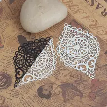 DoreenBeads медные Подвески полое овальное сердце Филигранное тиснение разноцветные ювелирные изделия аксессуары-фурнитура 5,8 см x 3,7 см, 5 шт