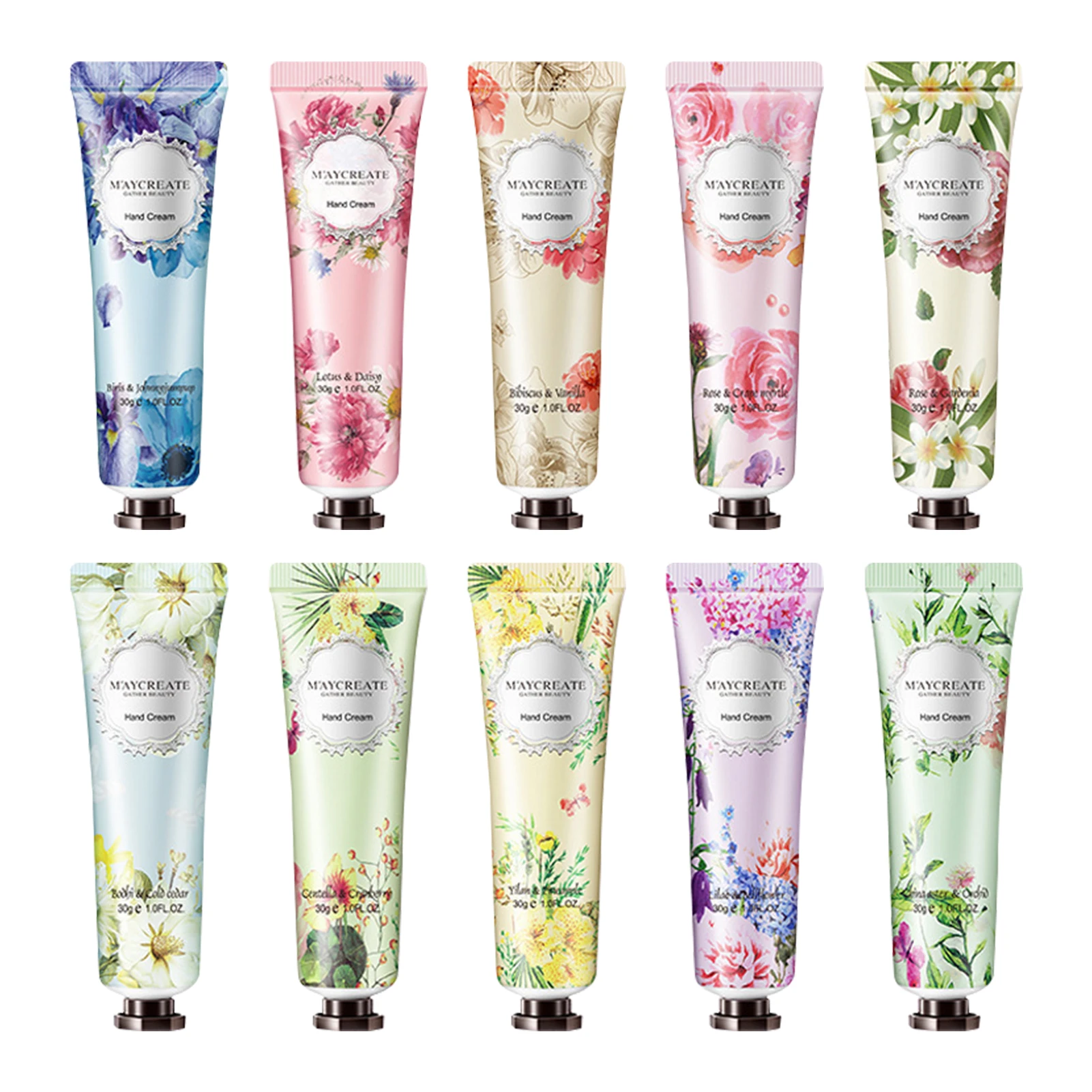 

10Pcs Moisturizing Plant Extract Fragrance Hand Cream Hand Massage Lotion Repair Anti-cracking High-grade Nourishing