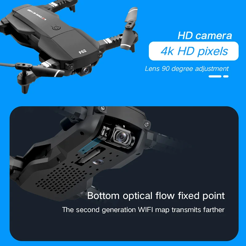 Wi-Fi FPV RC Дрон 4K камера оптический поток воздушный Видео режим высокой фиксации складной рычаг RC Квадрокоптер самолет Квадрокоптер игрушки для детей