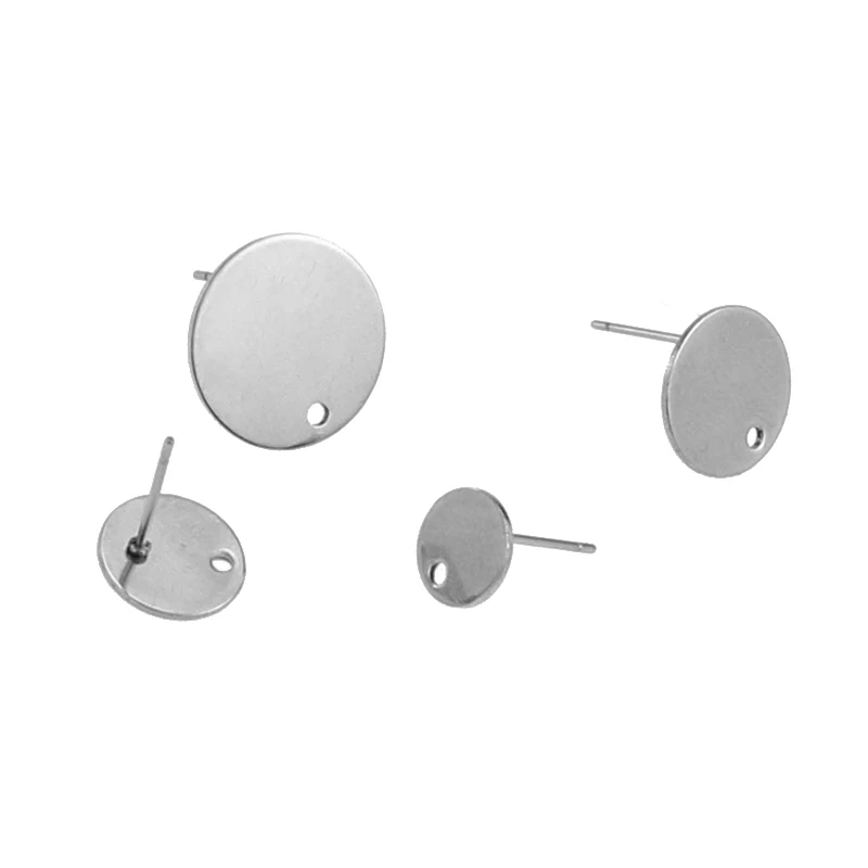50 шт. Нержавеющая сталь Серьги Подвески 8/10/12/15 мм Сталь тон настройки выводов