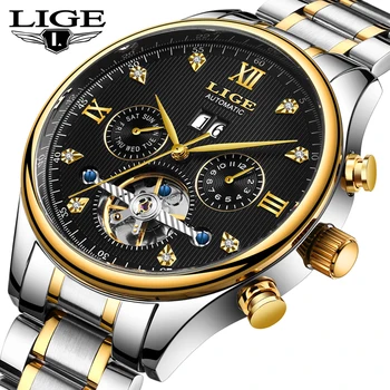 

2019 LIGE New mens watches top brand luxury automatic/mechanical/luxury watch men sport wristwatch mens reloj hombre tourbillon