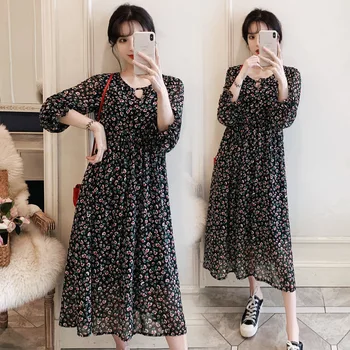 

Envsoll Maternity Dresses Pregnant Dress 2020 Spring Summer Long Polka Dot Chiffon Dress Pregnancy Clothes For Pregnant Women