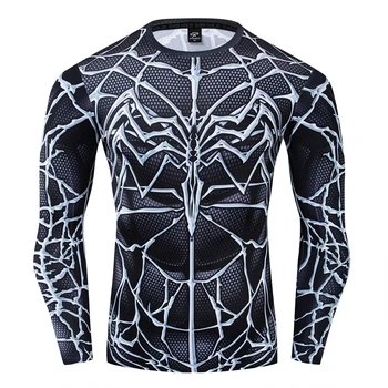 

Marvel Venom Cosplay Costume Premium 3D Printed Costume Compression T-shirt Finess Gym Quick-Drying Tight Tops