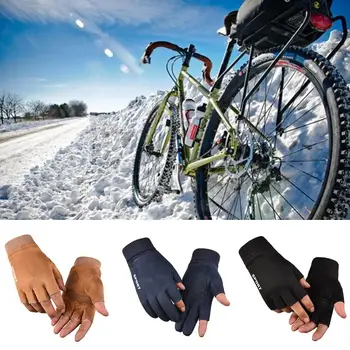 

1 Pair Women Men Gloves Winter Outdoor Cycling Windproof Warm Faux Suede Unisex Gloves Cycling Gloves mitten Gloves Cycling