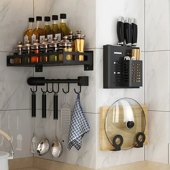 

Kitchen Storage Shelf Stainless Steel Organizer Rack Bowl Chopsticks Knife Storage Dish Drying Rack Corner Shelf for Kitchen