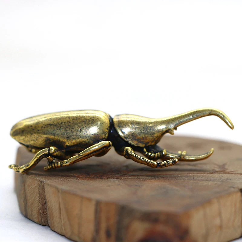 Винтажные медные чайные украшения в виде насекомых японского носорога жука из