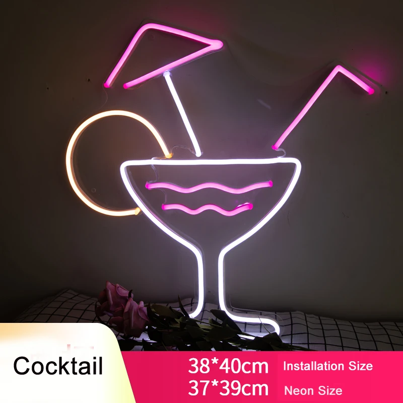 Индивидуальная Коктейльная пивная чашка для бара Гибкая светодиодная неоновая