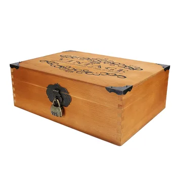 

Tabletop jewelry organizer with lock vintage wooden storage box for file jewelry makeup tools hard cover jewelry storage case