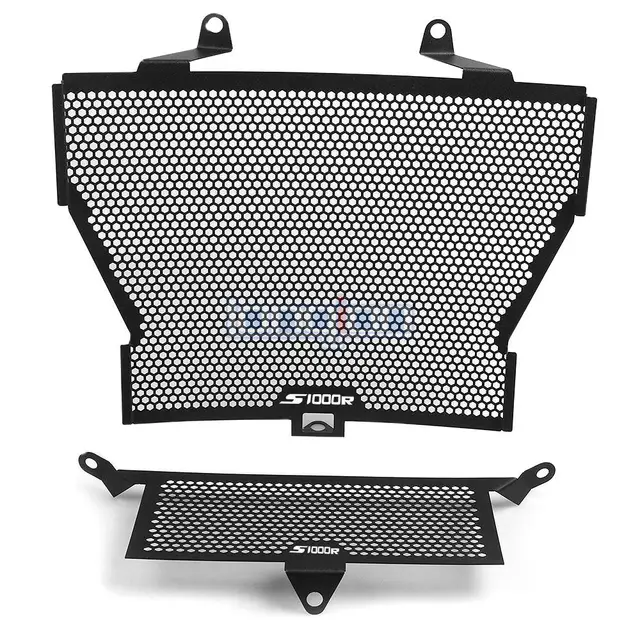 S1000R Motorcycle S1000R Radiator Grille Guard Cover And Oil Cooler Guard Set For BMW S 1000R S1000 R 2013-2020 2019 2018 2017 Black-S1000R