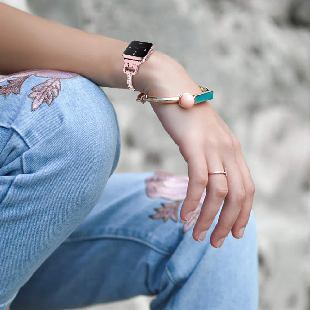 JOYOZY Для женщин Bling Ремешок для наручных часов iwatch, 5/4/3/2/1 полосы 44 мм/38 мм/40 мм браслет Нержавеющая сталь ремешок для apple watch аксессуары