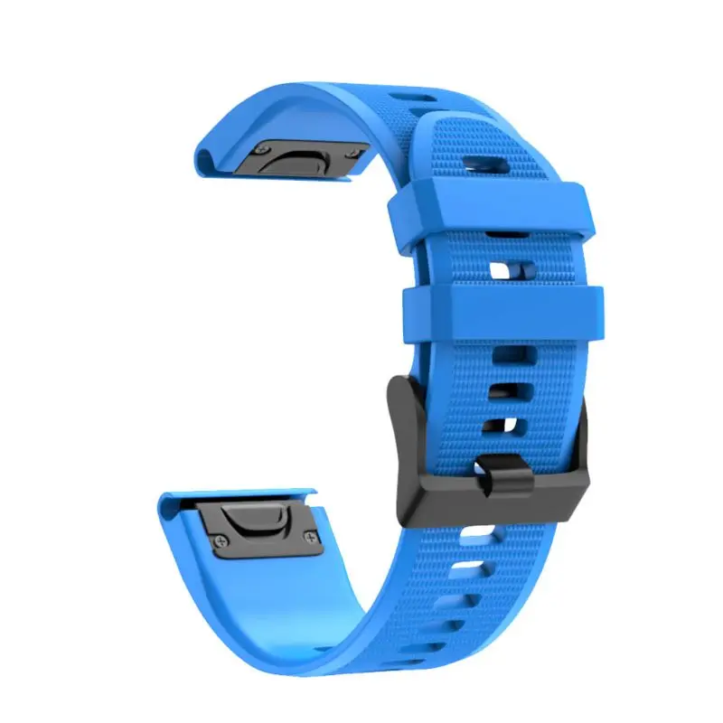 Мягкий силиконовый ремешок для наручных часов Garmin Fenix 6/5/Forerunner935/945 аксессуары для умных часов - Цвет: Синий