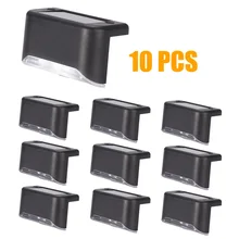 10 шт. домашний сад 3 светодиодный светильник на солнечной энергии водонепроницаемый настенный светильник садовая ступенчатая лестничная площадка светильник s Балконный забор лампа