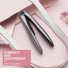 Портативный usb зарядка Профессиональный мини выпрямитель для волос и бигуди светодиодный дисплей беспроводной выпрямитель для волос утюжок для волос