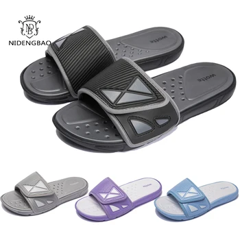

Men Slippers Flat Bathroom Shoes Unisex Outdoor Casual Non-slip Slides Male Footwear Quick Dry Flip Flops Men zapatos hombre