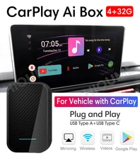 For Apple CarPlay Android AI Box 4+32G Wireless MirrorLink Multimedia for Porsche Macan Cayenne Panamera 911 Boxster 2018-2020