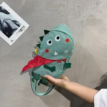 Холщовая Сумка с динозавром Женская милая сумка для мобильного телефона мультяшная квадратная сумка на бретельках новая стильная сумка на плечо для девочек