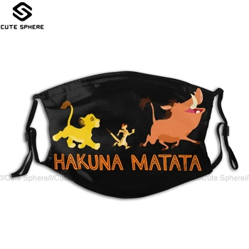 

Hakuna Matata Mouth Face Mask Hakuna Matata Facial Mask Cool Fashion with 2 Filters for Adult