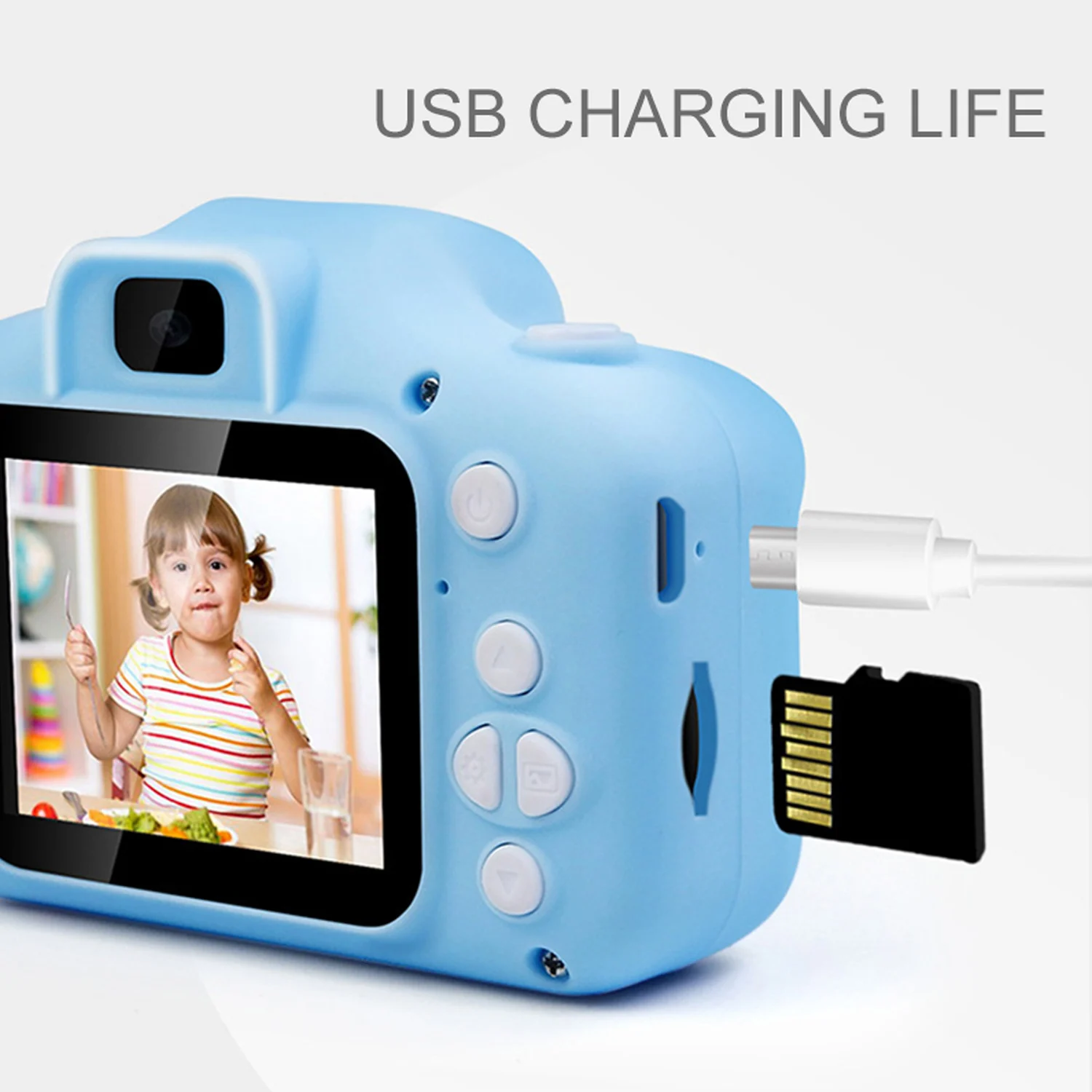 1080P 2000W Mini Cute Kids Digital Camcorder Video Camera Toys Built in Games for Children Toddler Christmas Birthday Gifts
