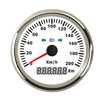 

85mm Waterproof GPS Speedometer 200km/h For Car Motor Boat speed gauges Odometer With Left Right High Beam