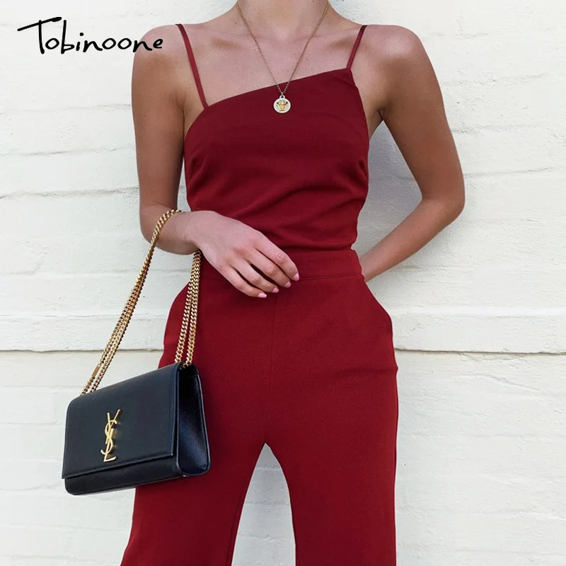 

Tobinoone Backless Rompers Womens Jumpsuit Slim Sleeveless Bodycon Overalls Sexy Women Jumpsuit Back Zipper Rompers Streetwear
