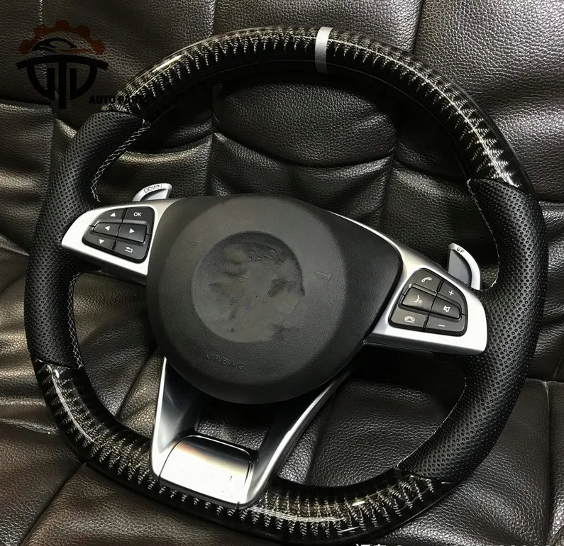Индивидуальные 6K углеродного волокна руль для Benz A45 без подушки безопасности