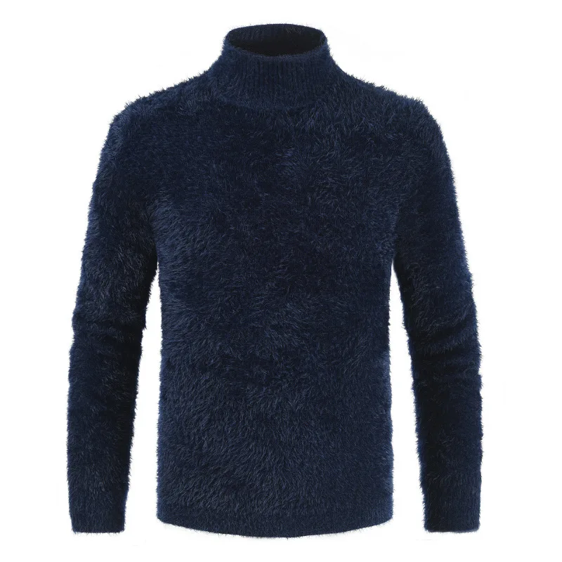

2019 Autumn And Winter New Style Korean-style High Collar Mohair Sweater Male STUDENT'S Long Sleeve Sweater Large Size
