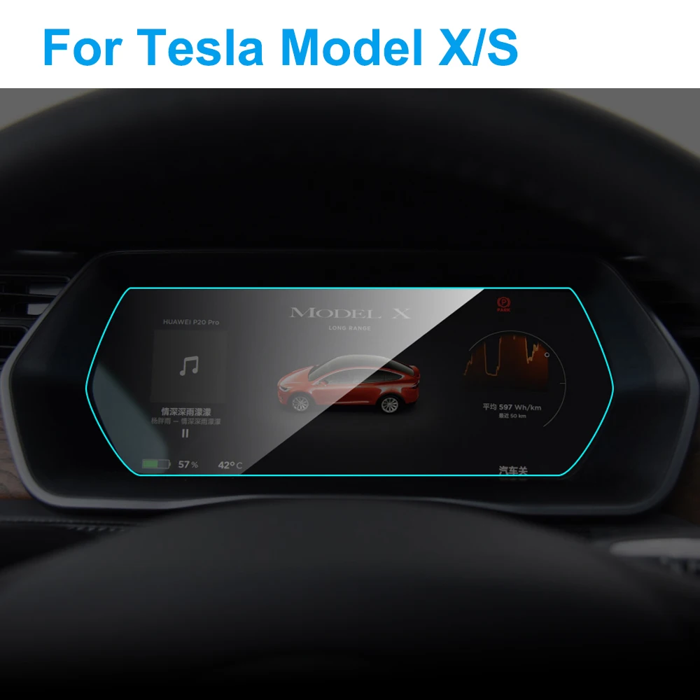 Для Tesla модель S X Приборная панель автомобиля Экран защитная пленка tpu(термополиуретановая пленка) Интерьер приборной панели защитная плёнка для планшетов автомобильные аксессуары