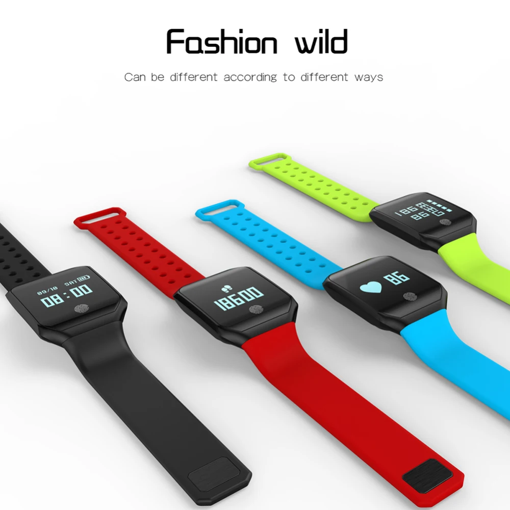 New Smart Sport Bracelet Wristband Blood Pressure Heart Rate Monitor Pedometer Smart  Fitness Tracker Watch men For Android iOS