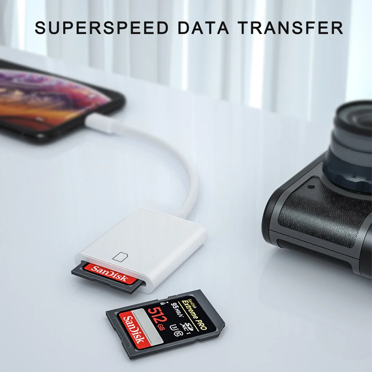 MCSE для Lightning/SD камеры кард-ридер адаптер кабель для передачи данных цифровая камера комплект для iphone X XR XS Max 8 7 6 для IOS 13