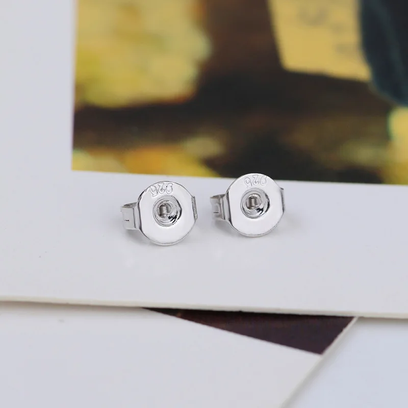 Высокое качество 925 пробы серебряные серьги задняя пробка фурнитура с 925 логотипом серьги ювелирные изделия