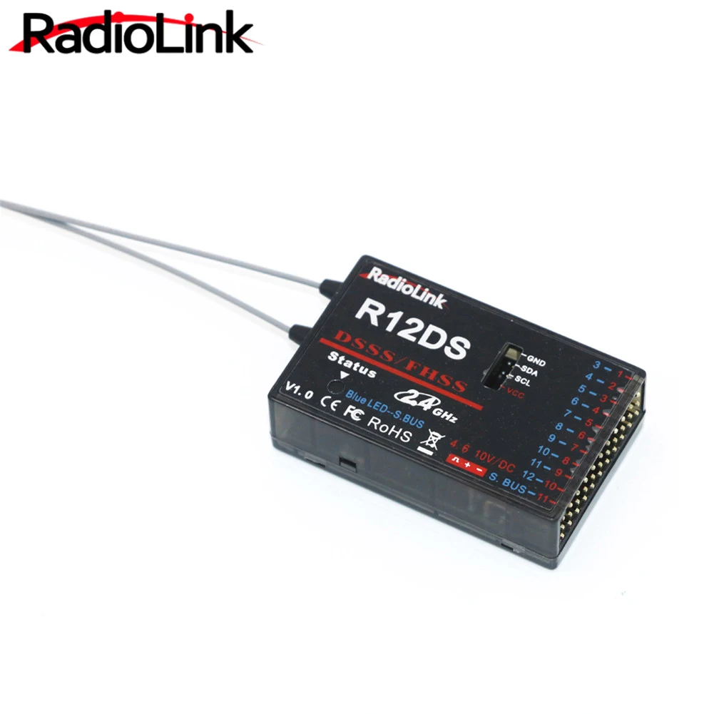 Radiolink R6F/R7FG/R9DSR/R12DS 2,4 ГГц 6CH/7CH/9CH приемник для RC6GS RC4GS RC3S RC4G T8FB передатчика радиоуправляемой модели RC сигнал приемника