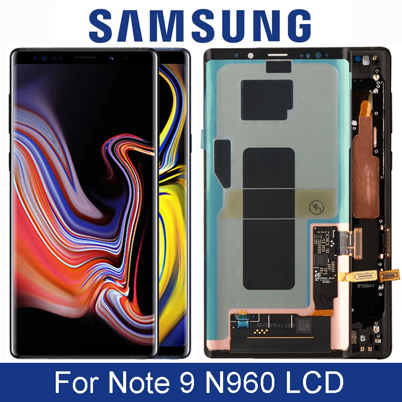 ЖК-дисплей с рамкой для SAMSUNG Galaxy Note 9 6 4 &quot дигитайзер сенсорного экрана сервисным