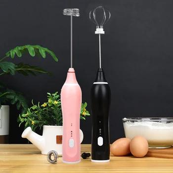 

Multi-Purpose Hand Egg Whisk Electric Handle Egg Beater Stainless Steel Hand Mixer Whisk Milk Frother USB Rechargeable 3-Speed