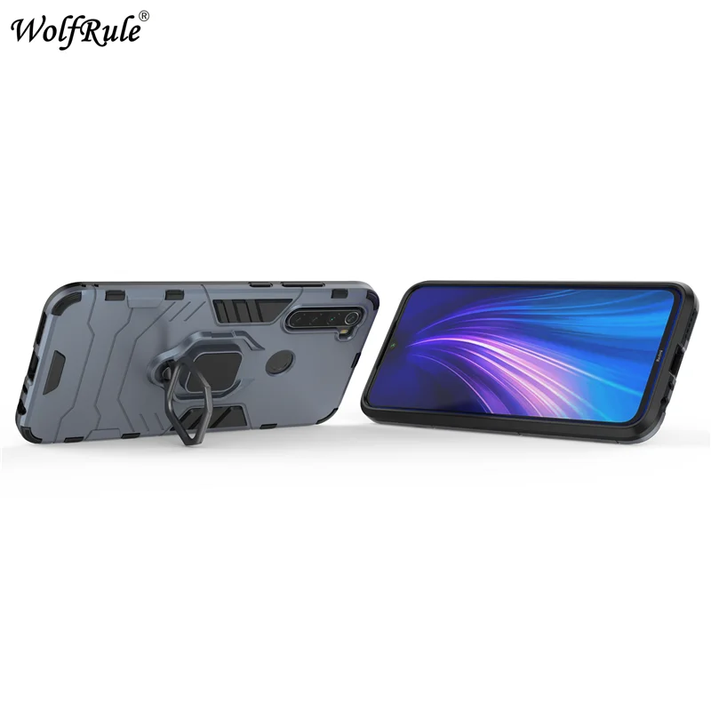 Redmi Note 8T чехол для телефона TPU Жесткий PC для Xiaomi Redmi Note 8T чехол с кольцом-держателем Магнитный бронированный чехол Redmi Note 8T 6,3"