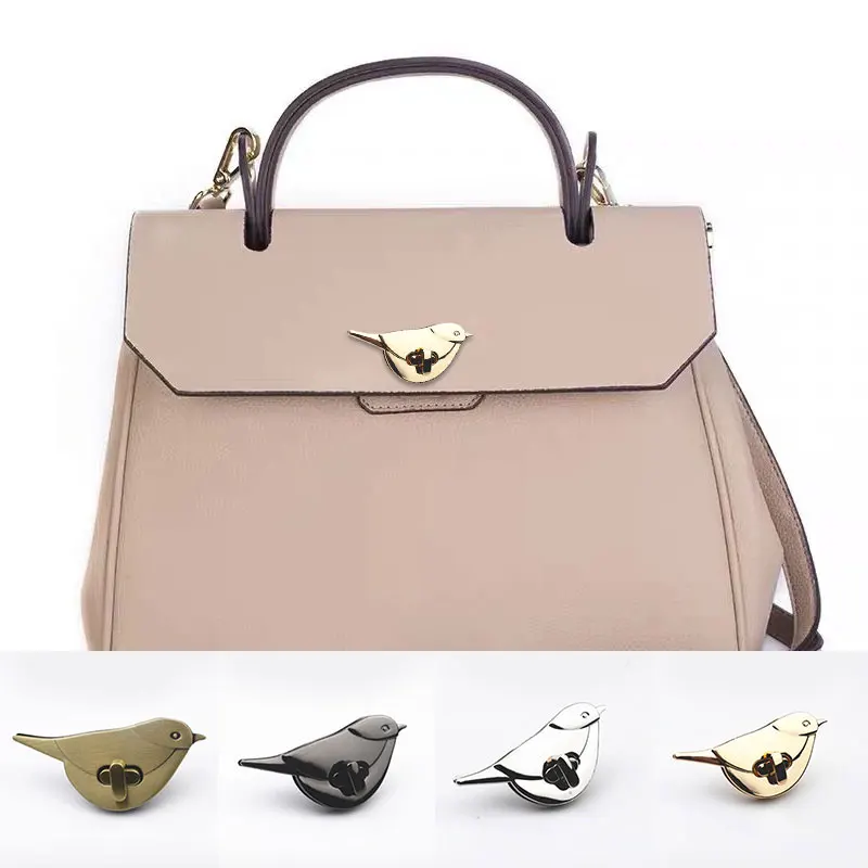 Cerradura de Metal para bolso, cierre de hebilla creativo en forma de pájaro para bolsos de hombro, bolso de mano, bricolaje, accesorios para bolso